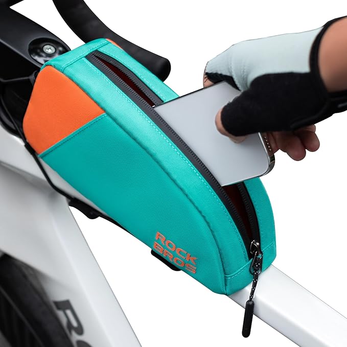 ROCKBROS Top Tube Bike Bag Bicycle Front Frame Bag Bike Storage Bag Mountain Bike Road Bike Pouch Pack Cycling Accessories Bike Frame Bag