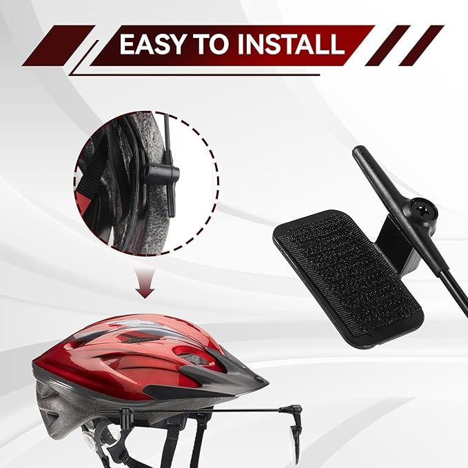 2 PCS Bike Helmet Mirror, Adjustable Handlebar View Mirror Lightweight Cycling Rear View Mountain Road Bike Helmet Rearview for Cycling
