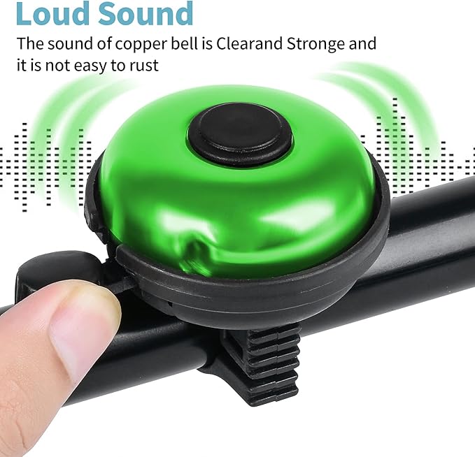 Classic Bike Bell, Aluminum Bicycle Bell, Loud Crisp Clear Sound Bicycle Bike Bell for Adults Kids