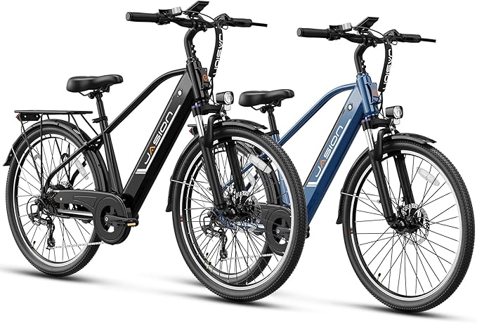 Jasion Roamer/ST/YC1 Electric Bike for Adults, 26" Commuter Ebike 1200W 528WH Removable Battery, 28MPH 62miles, Electric Bicycles for Women/Man, UL2849 Certified