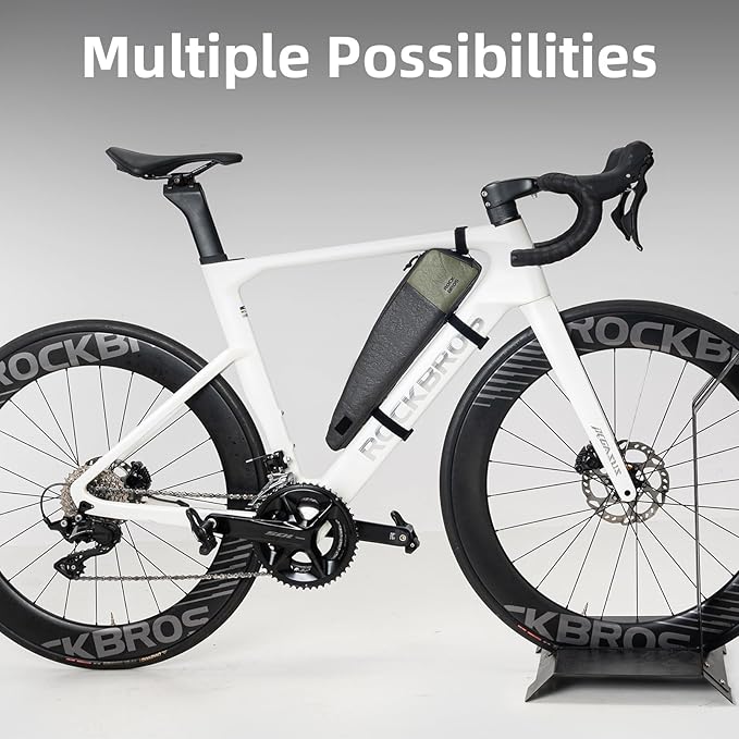 ROCKBROS Stickers Personality Top Tube Bike Bag, Recyclable & Water-Resistant for Splashes, Extra Long Bicycle Frame Bag for Mountain Road E-Bike, Eco-Friendly Dyson Paper Series