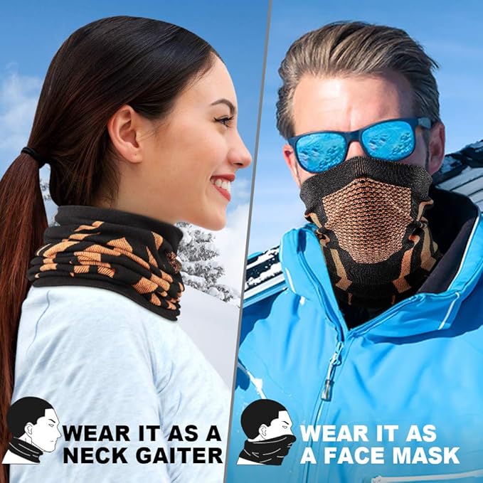 WTACTFUL Winter Neck Warmer Gaiter Windproof Face Mask Balaclava Bandana for Ski Snowboard