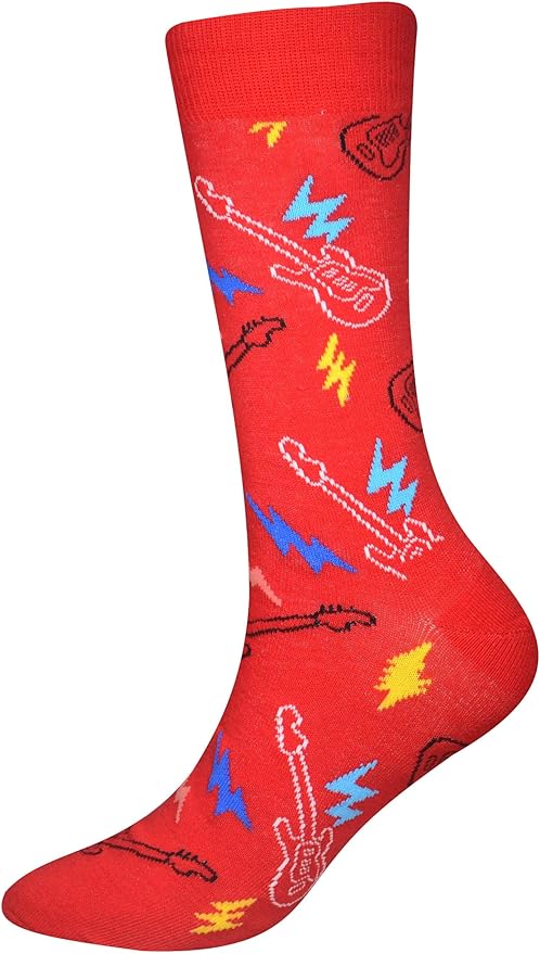 Cansok Men's 2/4 Packs Fun Crazy Novelty Dress Crew Socks