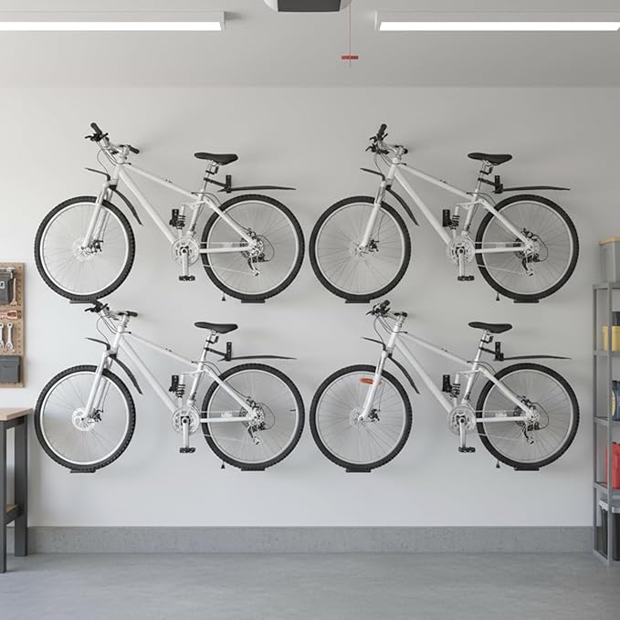 3 Pack Bike Pedal Hanger Wall Mount, Bike Display Stand for Wall, Horizontal Bikes Hanger Holds 70 Lbs, Suitable as Bicycle Rack Garage Bikes Storage Shed and Bicycle Storage Indoor