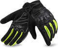 IRON JIA'S Motorcycle Gloves for Men and Women - Motorbike Powersports Racing Gloves with Hard Knuckle Touchscreen for BMX ATV MTB Riding (Green M)