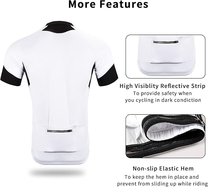 Cycling Jersey Men Bicycle Shirt Short and Long Sleeve MTB Road Biking Jersey with Pockets