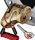 Heavy Duty Motorcycle Locks - Anti Theft Cable Locks with Combination, Bike Lock with Key, Mini Lock, Wheel Disc Lock Accessories for Adult Bikes