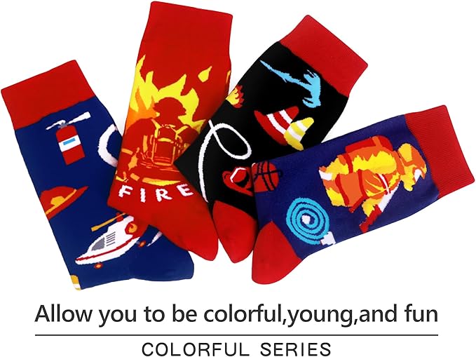 WeciBor Men's Dress Funny Crazy Colorful Novelty Combed Cotton Crew Socks 12 Pack - Size 7-10/10-13/13-15