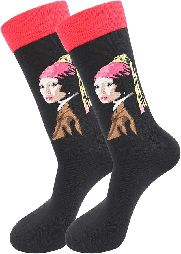 Real Sic Fun Socks for Men and Women - Cozy Cotton Dress Socks with Colorful Designs - Cool, Casual, Wacky Patterned