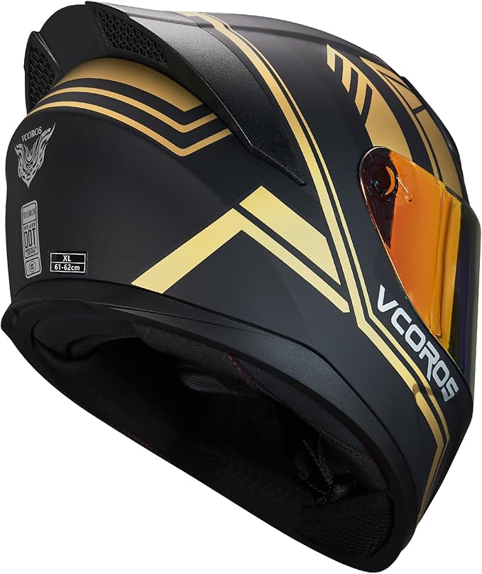 VCOROS Motorcycle Full Face Helmet for Unisex-Adults DOT Approved WS-609 Motorbike Street Bike Racing Helmets