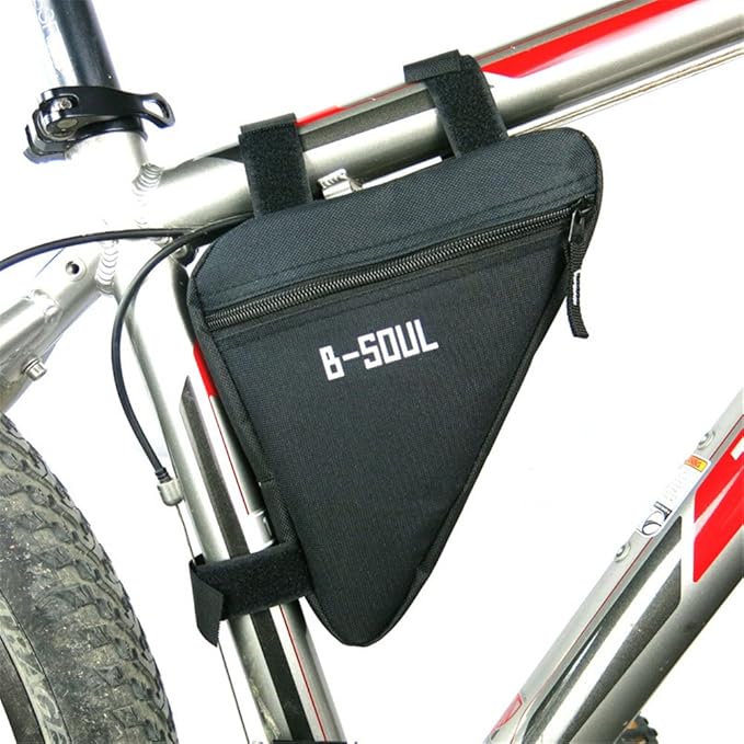 Sport Bicycle Storage Bag ，Mountain Bike Beam Package,Bicycle Frame Front Triangle Bag Bike Under Seat Top Tube Bag for Bike Tube Frame (Black)