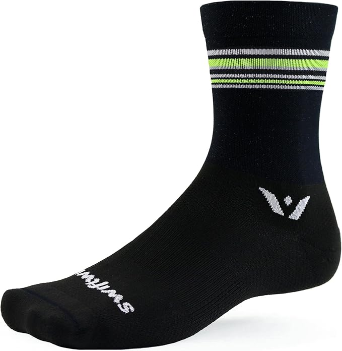 Swiftwick - ASPIRE Mid-Crew Cycling Socks, Maximum Breathability, Moisture Wicking