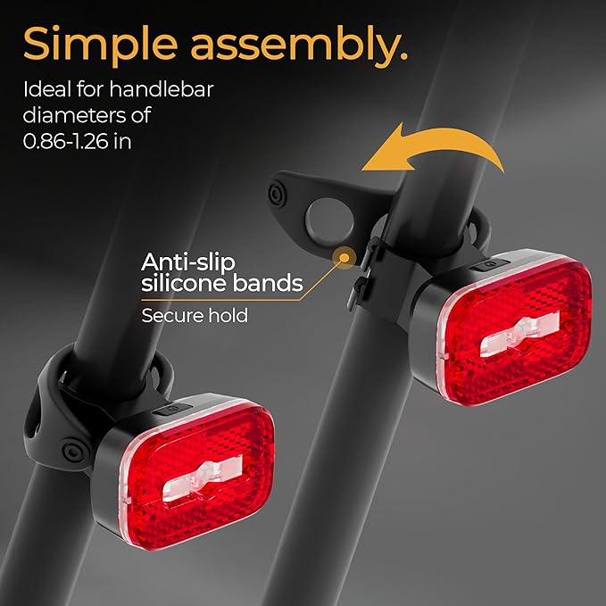 LICHTMEISTER® Bike Tail Light with Reflector and Intelligent Brake Light Function – Rear Bike Light LED – Bicycle Tail Light