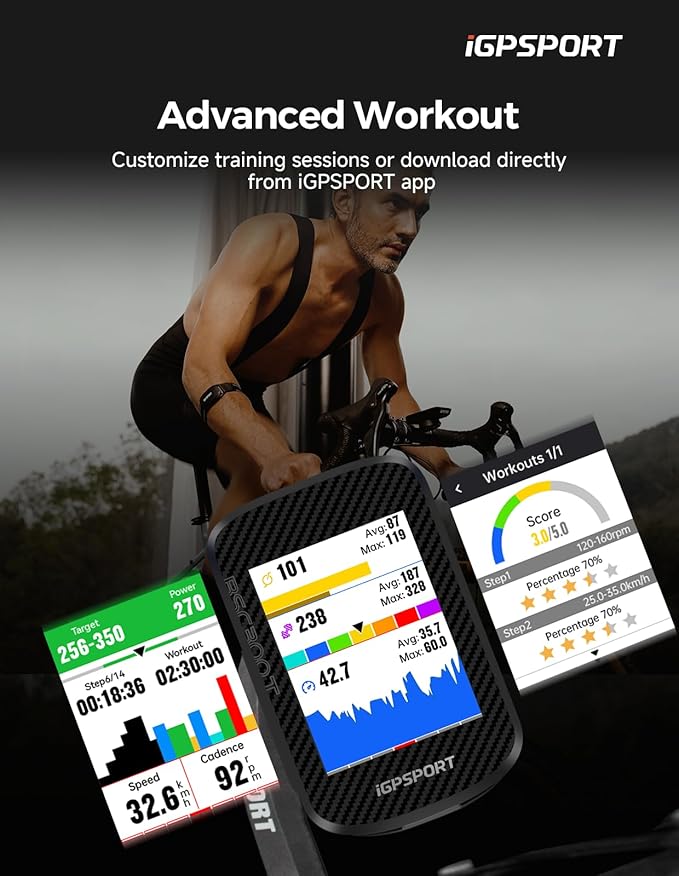 iGPSPORT BSC300T Wireless Bike Computer GPS, Touchscreen Offline MAP Navigation Off Course Warning Compatible with Insta 360, for Ebike Road Bike MTB