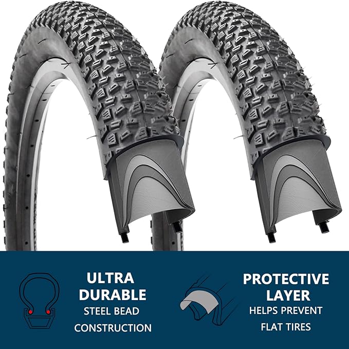 SIMEIQI Bike Tires 26x1.95 Inch Bike Tire for Mountain Foldable Replacement Bicycle Tire