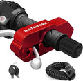 Motorcycle Lock Anti Theft Heavy Duty, Motorcycle Handlebar & Brake Lock with Helmet Lock, Bike Lock, Universal for All Bike Motorcycle Red
