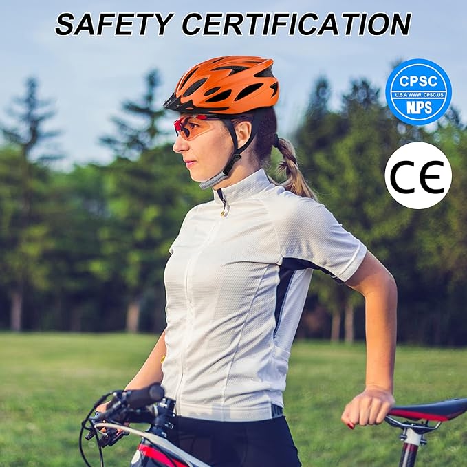 Zacro Adult Bike Helmet Lightweight for Men Women Comfort with Pads&Visor, Certified Bicycle Helmet for Adults Youth Mountain Road Biker