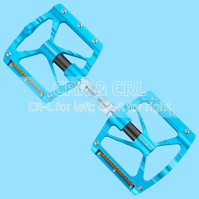 ROCKBROS Mountain Bike Pedals MTB Pedals CNC Non-Slip Lightweight Aluminum Alloy Bicycle Pedals Sealed Bearings Bicycle Platform Pedals 9/16" BMX Road Bike Pedal