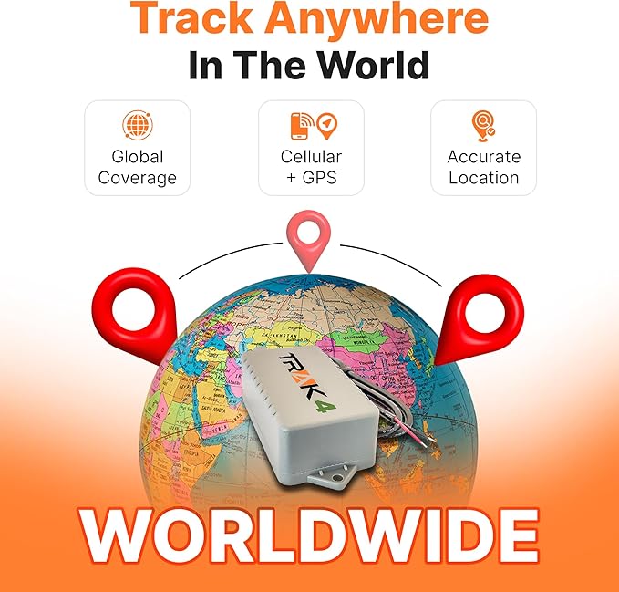 Trak-4 12v Hardwired GPS Tracker. Durable, Reliable Track Trailers, Equipment, Vehicles, Assets. Long Battery Life, Waterproof, Worldwide. Low-Cost Subscription Required.