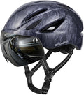Odoland Bike Helmet with Magnetic Sun Visor for Adults, Glasses-Friendly Design Adjustable Dial Cycling Helmet for Men & Women, Urban Riding Bicycle Helmet for Mountain, Road, E-Bike, Commuting