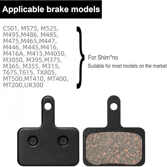 4 Pairs Bike Disc Brake Pads - Bicycle Brake Pads Replacement - Compatible with Tektro/Shimano/TRP (BR-M575 B01S MT200 M525 M515 T615 T675 M505 M495 M486 M485) - Fits Mountain Bikes & MTB E-Bike