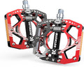 BUCKLOS MTB Bike Flat Pedals with Reflectors,Large Platform Mountain Non Slip CNC Aluminum Alloy Bicycle Pedals Sealed Bearing 9/16" Adult