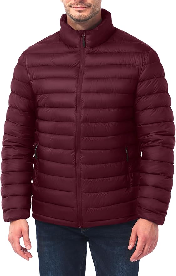 Men's Lightweight Packable Puffer Jacket Insulated Warm Winter Jackets Puffy Coat for Ski Hiking Travel