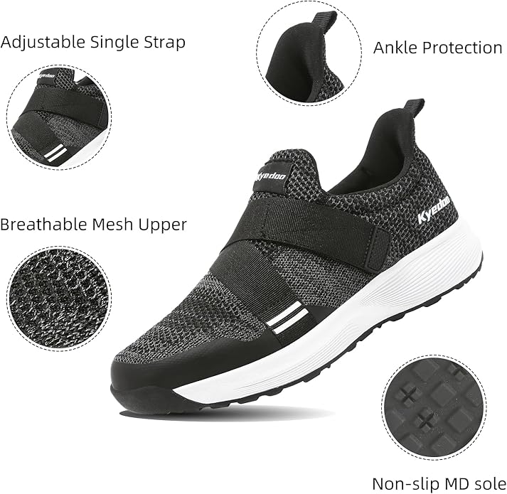 Kyedoo Men‘s Indoor Cycling Shoes Compatible with SPD Cleats, Comfortable Walkable Bike Shoes, Cleats Included