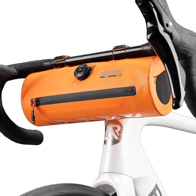 ROCKBROS Bike Handlebar Bag Knob Bike Bag Waterproof Bicycle Front Top Tube Bag 2L Capacity Front Storage Pack Reliable Lightweight for Road Mountain Bike Cycling Travel