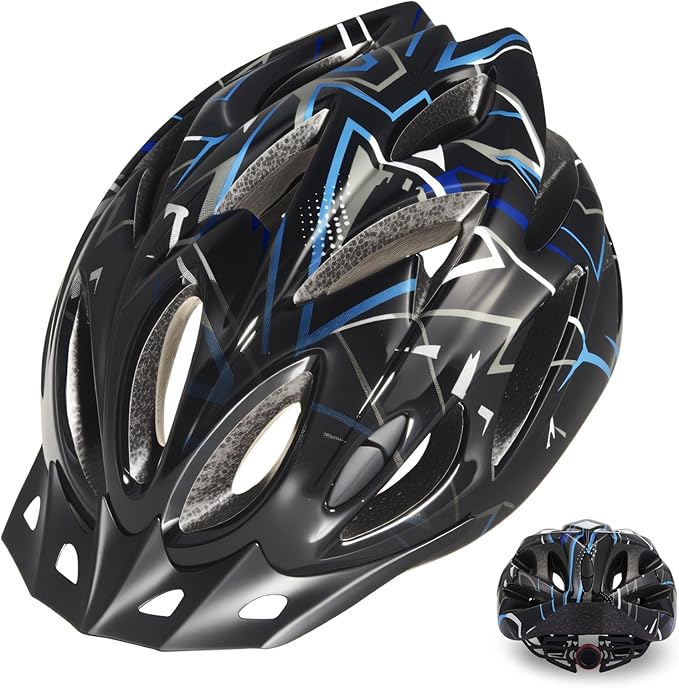 Zacro Adult Bike Helmet Lightweight for Men Women Comfort with Pads&Visor, Certified Bicycle Helmet for Adults Youth Mountain Road Biker
