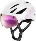 Odoland Bike Helmet with Magnetic Sun Visor for Adults, Glasses-Friendly Design Adjustable Dial Cycling Helmet for Men & Women, Urban Riding Bicycle Helmet for Mountain, Road, E-Bike, Commuting