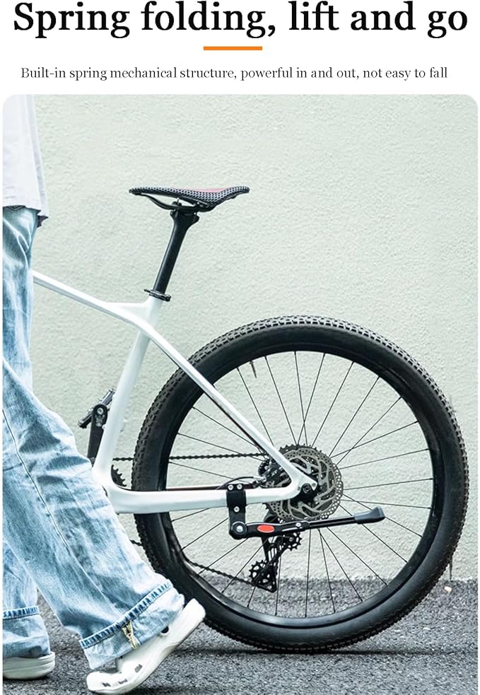 Bike Kickstand for RadWagon 4 Electric Cargo Bike, Adjustable Kickstand Foot Side Stand Support, Aluminum Rear Side Bicycle Stand for Bike with Non-Slip Rubber Foot, B