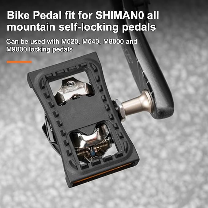 Bike Flat Pedal Fit for SHIMAN0 All Mountain Self-Locking Pedals, for PD-M520 PD-M540 PD-M780 Models, Can Be Used with M520, M540, M8000 and M9000