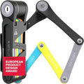 Seatylock FoldyLock Compact Folding Bike Lock - Award Winning Patented Lightweight High Security Bicycle Lock - Heavy Duty Anti Theft Smart Secure Guard with Keys & Case for Bikes or Scooters