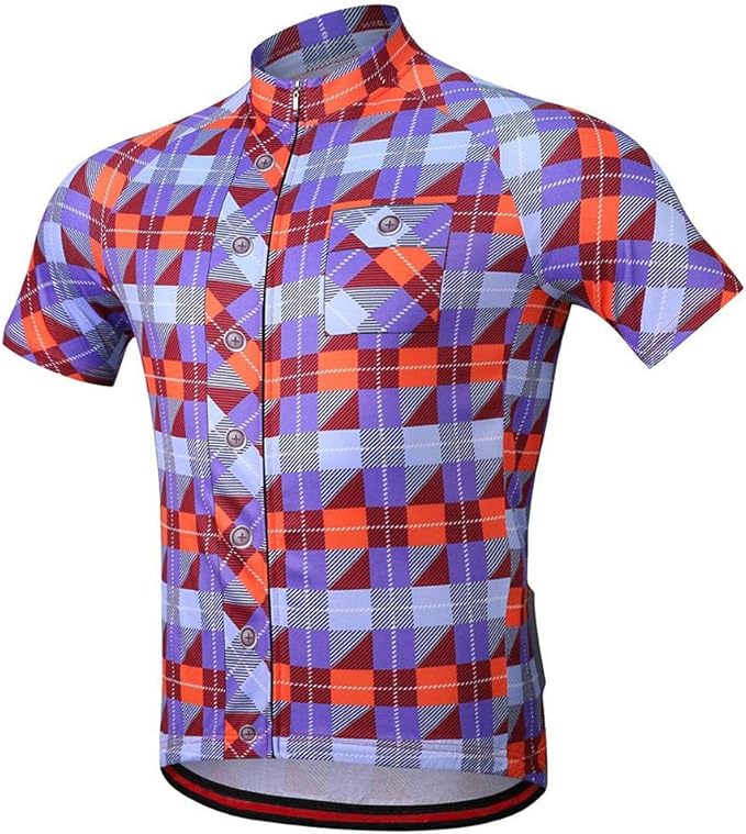MOXILYN Men's Cycling Jersey Full Zip Riding Clothing Mountain Bike Tops Quick Dry - Bike Shirts