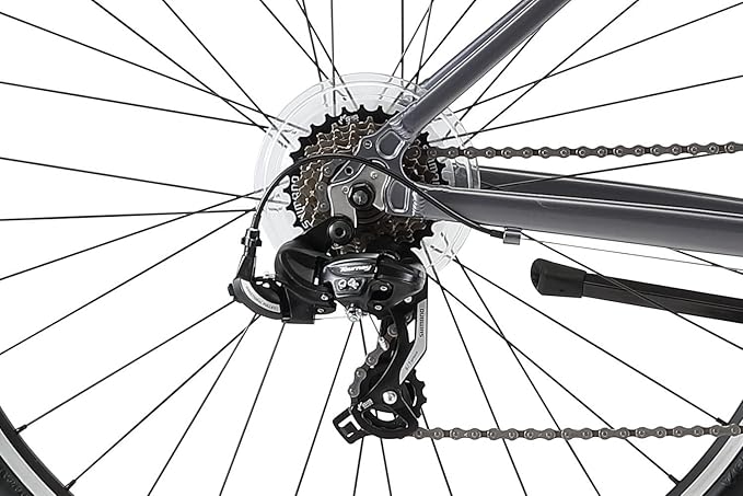 XDS Cross200 21 Speed Hybrid Bike Commuter City Bike, for Men and Women, Adult and Teenager, 700C Wheel, 15.5/17.5/19.5/21.5 Inch Lightweight Aluminum Alloy Frame