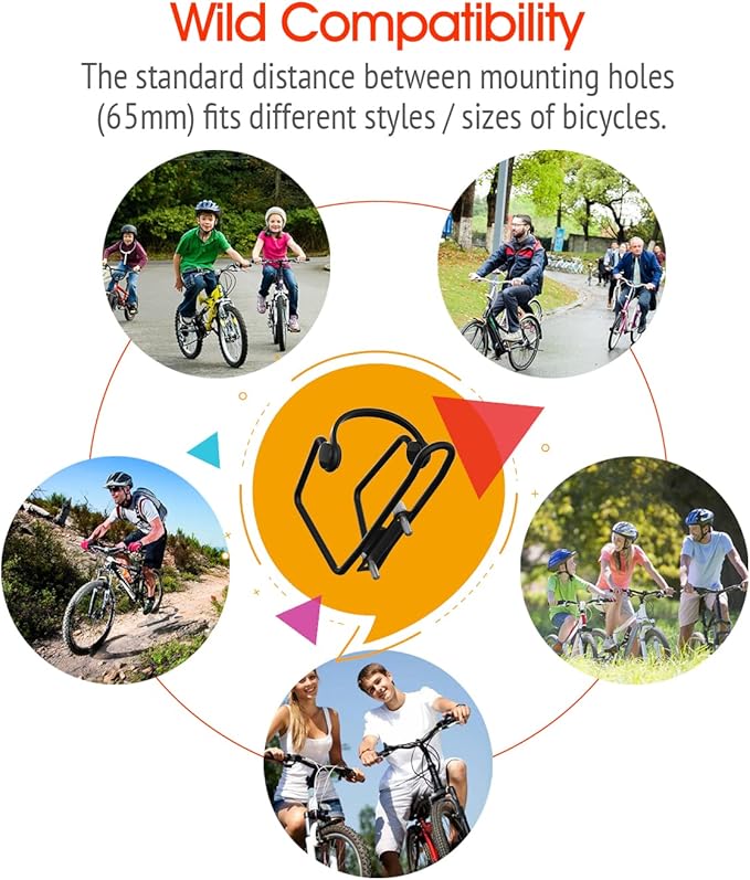 Bike Water Bottle Cage, MTB Mountain Bicycle Lightweight Aluminum Alloy Water Bottle Holder Cage Mount Brackets for Cycling Outdoor Activities [2X Pack]