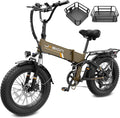 Jasion X Hunter/PRO Electric Bike for Adults,1800W/1400W Peak 20''Fat Tire Foldable Ebike,Folding E Bike Up to 80/70 Miles Range,720/624WH Removable Battery,30 MPH E Bike,Certified by UL2849