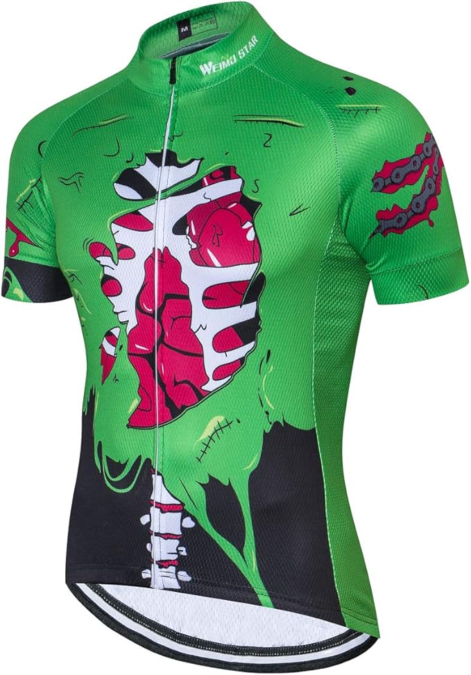 Weimostar Men's Cycling Jersey Short Sleeve Bike Clothing Multicolored Diamond