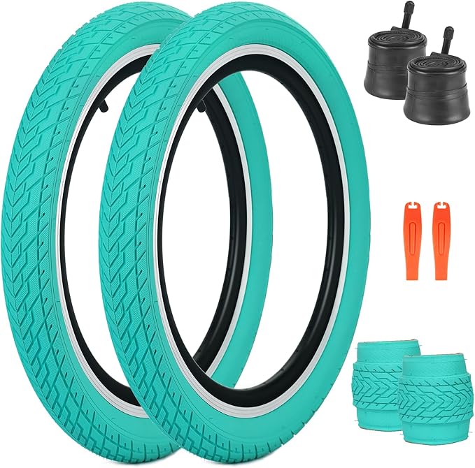 ZUKKA 20 x 2.35 Bike Tire 1/2 Pack 20 inch x 2.35 BMX Bike Tire Folding Replacement Tire for MTB Mountain Bike, BMX Bicycle Commuter Bike