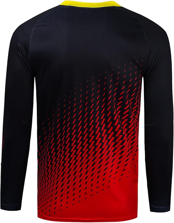 JPOJPO Men's Mountain Bike Jersey Long Sleeve MTB Off-Road Racing Downhill Motocross Shirts Quick Dry&Moisture-Wicking Tops