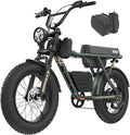 Gotrax R7 Electric Bike for Adults, 750W Motor, 25mph, Max 45-Mile Range, 20" Fat Tire, UL Certified, 48V Removable Battery, Oversized Padded Seat, Basket&Frame Bag, Easy Assembly for City&All-Terrain