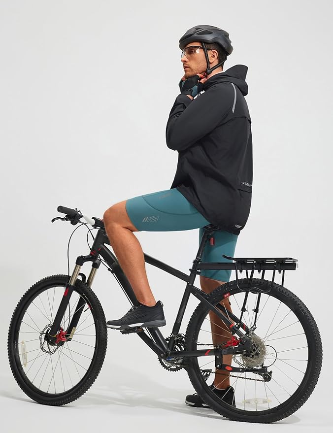 baleaf Men's 4D Padded Bike Shorts Cycling Zipper Pockets Biking Bicycle Mountain Riding Biker Cycle UPF 50+