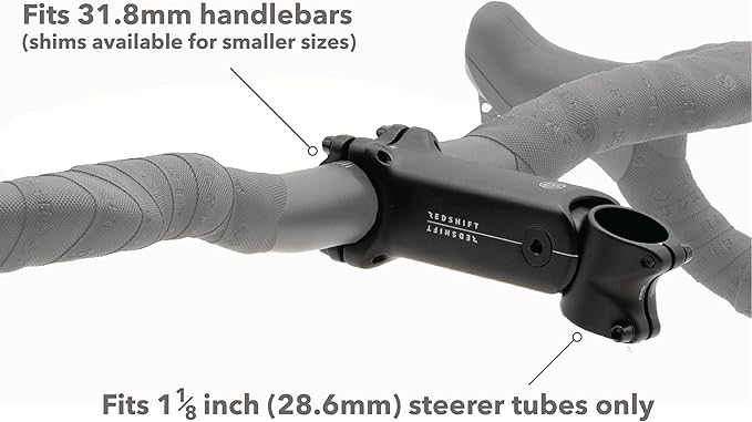 REDSHIFT ShockStop Suspension Stem for Bicycles, Shock-Absorbing Bike Handlebar Stem for Road, Gravel, Hybrid, and E-Bikes