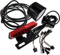 Yardwe Multi-Function Electric Bike Tail Light Kit with Front and Rear LED Lamps Turn Signal Brake Lights and Horn Switch Button for Scooters Bikes Easy Installation