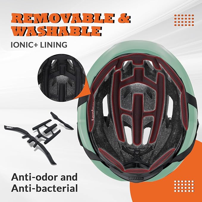 ROCKBROS Bike Helmet for Adults, Size 54-62 cm for Riders, Microshell, Adjustable Dial, Interior Padding, Air Vents, Mountain & Road Bike MTB Commuting