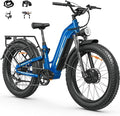 FREESKY Ranger AIR Dual Motor Electric Bike for Adults, 3500W 200NM Fast Ebike,105Miles Long Range E Bike,Full Suspension Electric Mountain Bike, 26'' Fat Tire Electric Bicycle for Man Womens Hunters