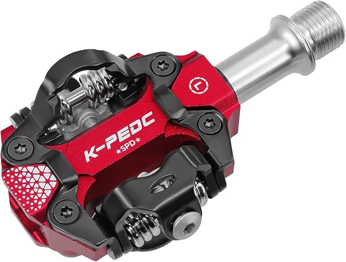 Compatible Clipless MTB Mountain Bike Pedal Dual Sided Lightweight Aluminum 9/16″ Platform Bicycle Pedals with Cleats for Road
