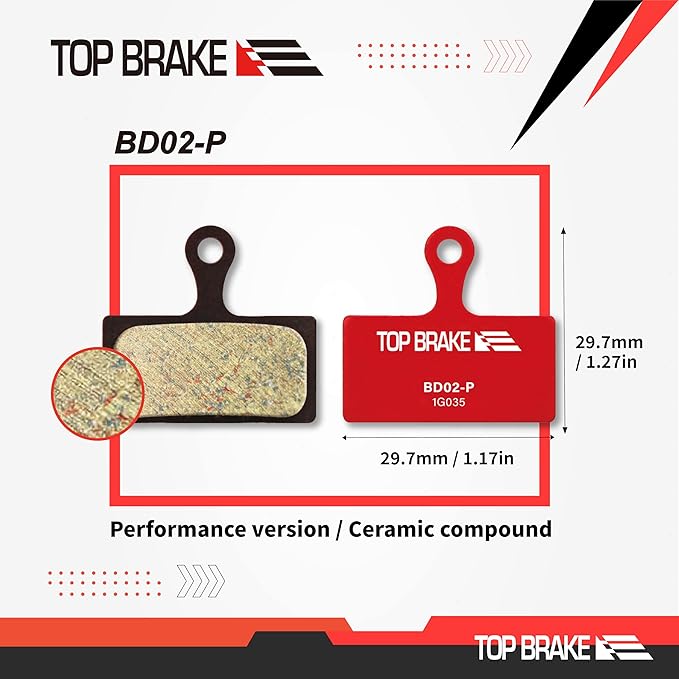 TOP BRAKE Disc Bike Brake Pads Compatible with Shimano XTR M9000/9020 Deore XT M785/ M8000 | MTB/eMTB/Gravel/Cross Country(XC)/Trail/All Mountain/Cycling