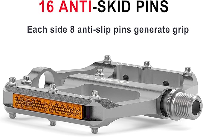 Bike Pedals - 9/16" Bicycle Pedals Platform - 3 Sealed Bearing Bike Pedals, Lightweight Plat Pedals for Road Mountain BMX City Bike